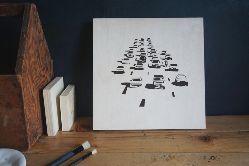 Traffic Stencil Applied