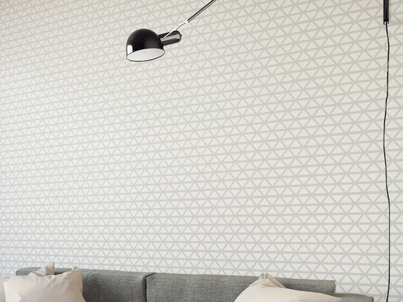 triangles flipped stencil stenciled wall