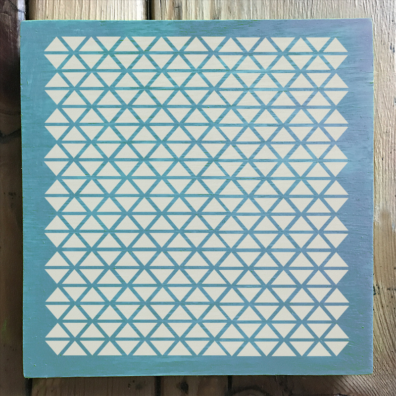 triangles flipped stencil applied