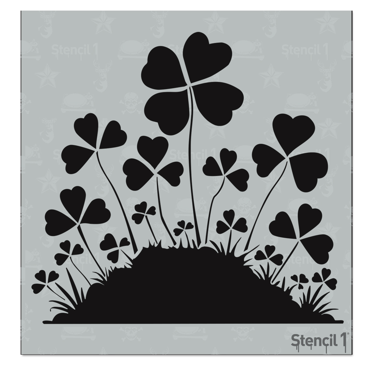 Clover Patch Stencil – Small (5.75″ x 6″)